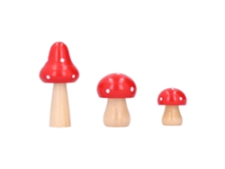 Set de 3 setas decorativas de madera roja para el hogar o la oficina