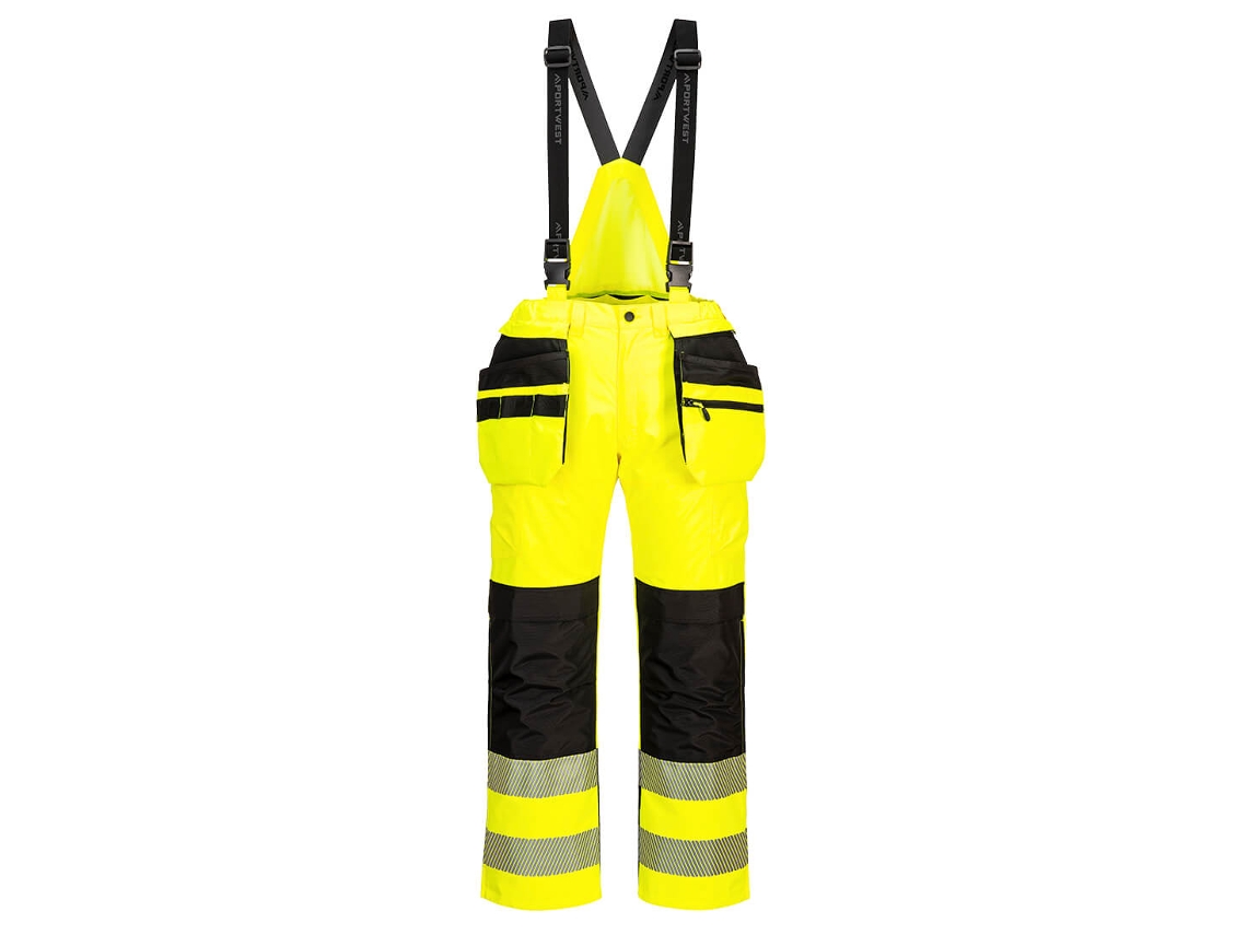 Peto impermeable de alta visibilidad Portwest Pw3 / Naranja Negro / M