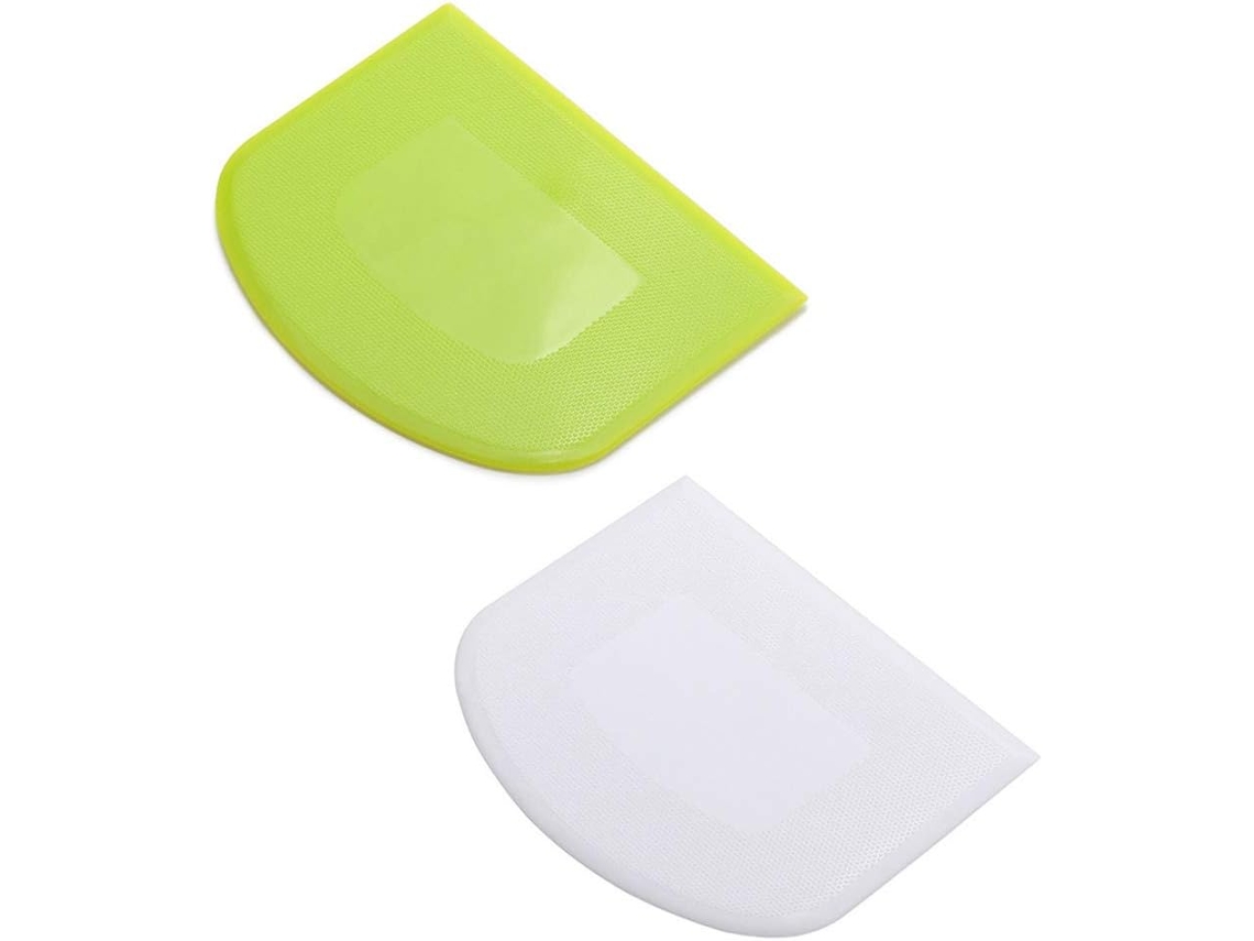 Espátula para cuencos y raspador de encimera de plástico flexible, no tóxico, apto para lavavajillas, herramienta esencial para hornear EC