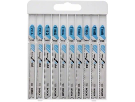 Conjunto de 10 Láminas de Sierra de Calar BOSCH Vertical Basic para Metal