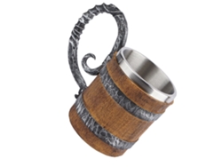 Taza XGF Taza de madera de imitación de 1pc Taza reutilizable de resina Reutilizable Novelty Oak Beer Steins | Tazas