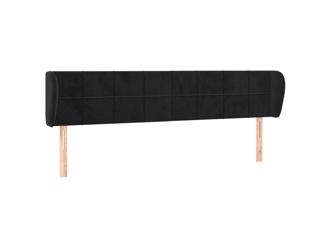 Maison Exclusive - Cabecero De Terciopelo Negro 163x23x78/88 Cm