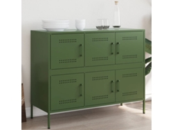 Aparador Acero Verde Oliva 100,5x39x79 Cm