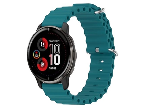 Correa De Reloj Inteligente Para Garmin Venu 2 Plus 20 Mm Estilo Océano Silicona Color Sólido Correa De Reloj Verde VENISYMLIS
