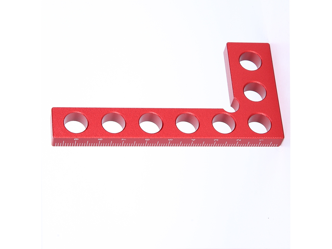 Regla De Ángulo Recto De 90 Grados Para Carpintería, 0-100 Mm, Posicionamiento, Madera, Aluminio, Rojo