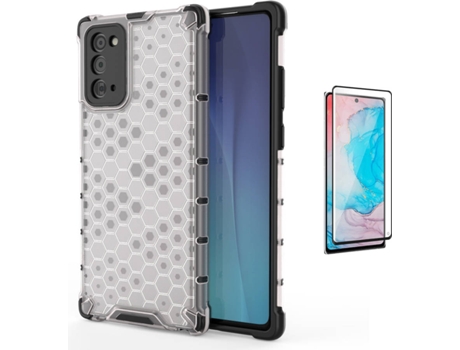 Kit Carcasa Y Protector Cristal Curvado Samsung Note 20 Rumble