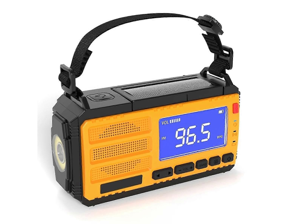 Generador de radio portátil con pantalla digital y función multifuncional, batería solar de emergencia de 10000 mAh. GOKOCO