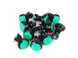 10 Interruptores De Botón Verdes Berm Bem-y46 De 240 V Para Consolas De Videojuegos Y Máquinas De Garras.