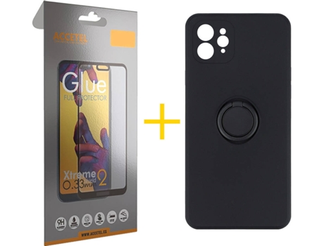 Carcasa + Protector de Pantalla para iPhone 11 Pro Max ACCETEL Negro