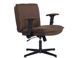 Silla De Oficina Giratoria Marrón Sin Ruedas
