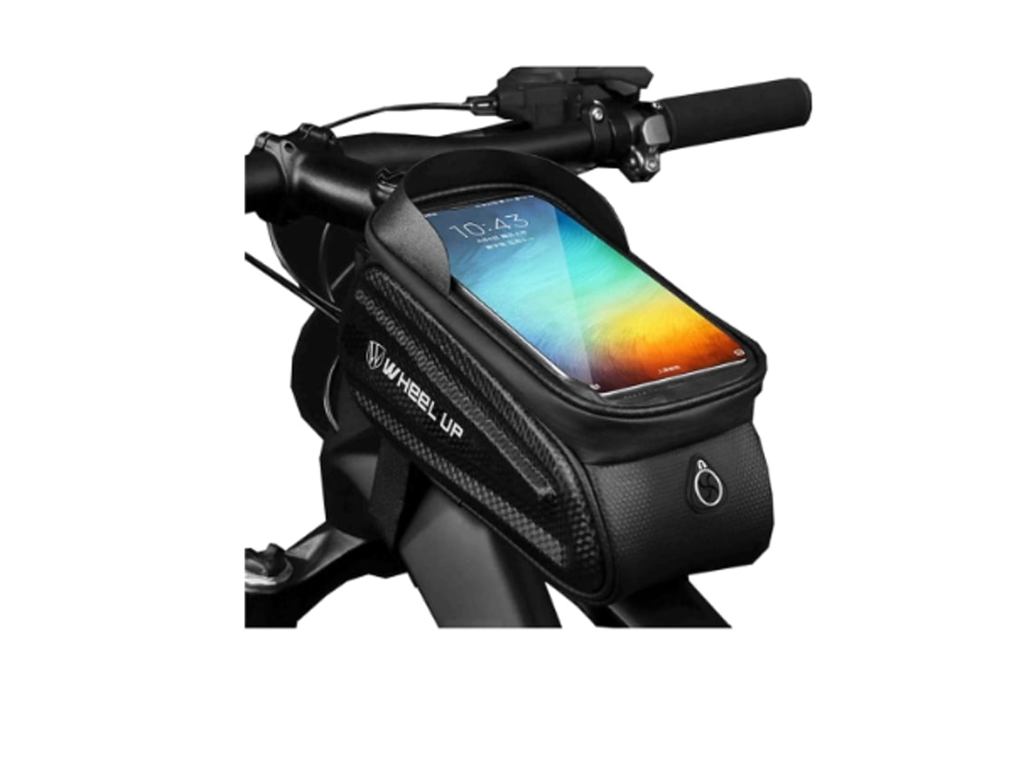 Bolsa para cuadro de bicicleta impermeable FACPOET con parasol, gran capacidad y fácil acceso a auriculares.