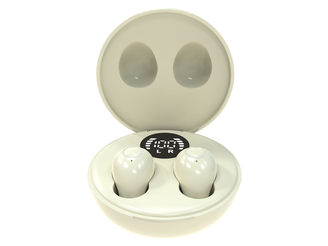Auriculares Inalámbricos Wireless Invisible Hifi YIZHOOD Piel Bluetooth Beige