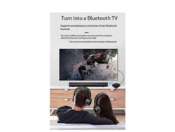 Transmisor de audio Bluetooth Btc880, receptor de audio Bluetooth 5.0 multifuncional 2 en 1, adaptador inalámbrico Rosewell