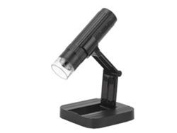 Microscopio digital portátil y plegable con Wi-Fi, resolución HD de 1080p y aumento de 50x a 1000x, ideal para mantenimiento y pruebas.