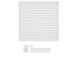 Paneles de lamas Succebuy de PVC blanco de 1,2 x 1,2 m para garaje, diseño modular