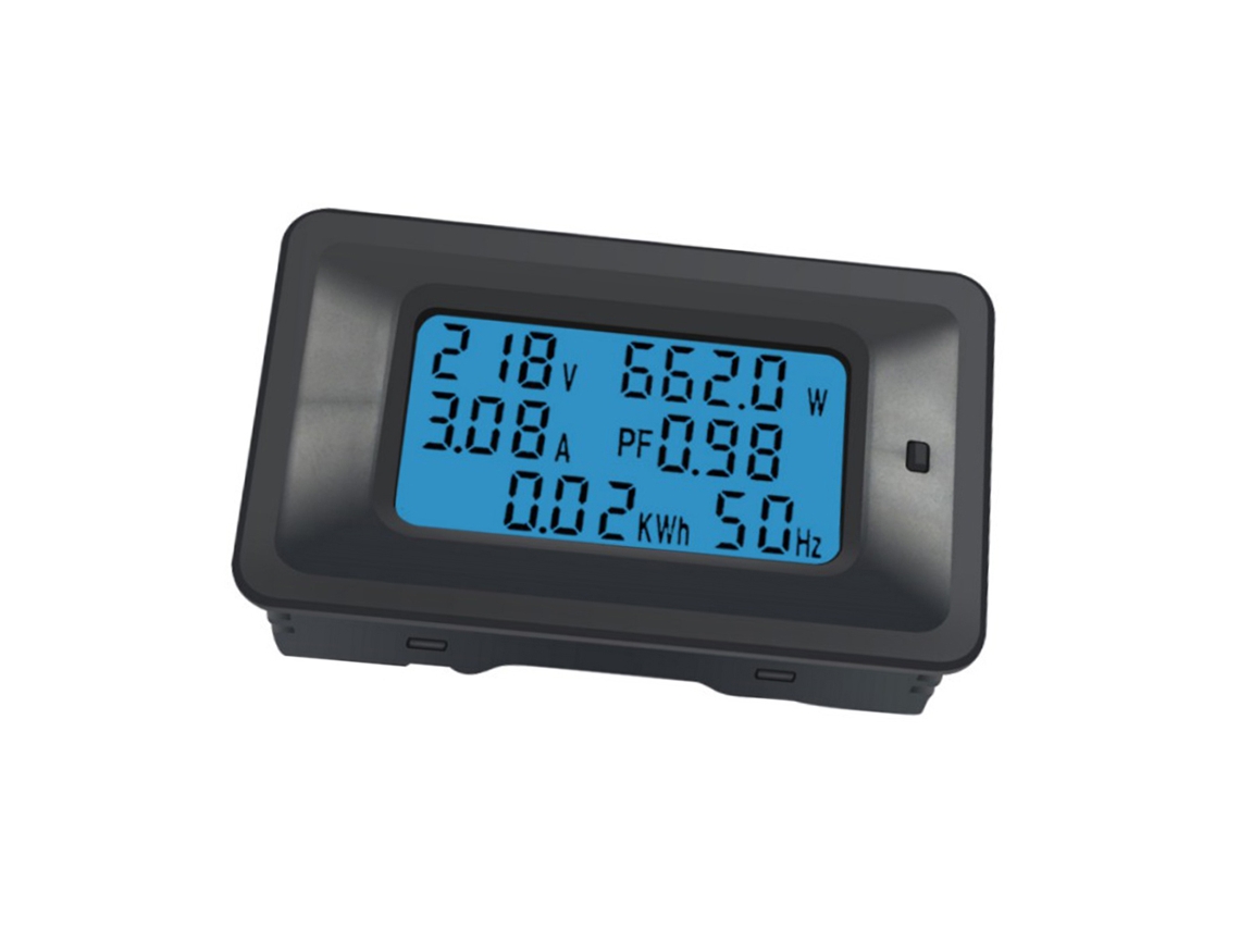 Medidor De Energía Digital De 100 A Con Pantalla Lcd, Voltímetro, Amperímetro, Medidor De Frecuencia, Potencia Y Factor De Potencia.