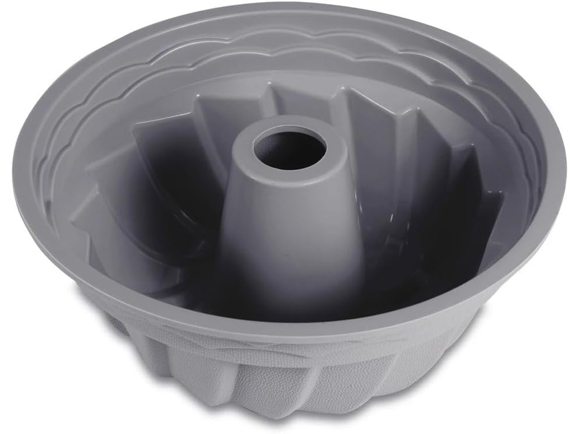 Molde redondo de silicona de 23 cm antiadherente con agujero para hornear pasteles y pudines Gokoco