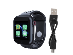 Reloj Inteligente Z6s Con Monitor De Frecuencia Cardíaca, Bluetooth, Ranura Para Tarjeta, Contador De Pasos Y Pulsera Deportiva - Negro