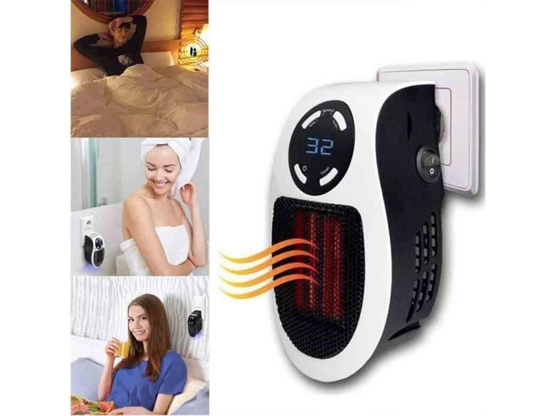 Calentador eléctrico Radiador Mini ventilador calefactor potente 500W ahorro de energía ajustable para baño sala de estar Oficina