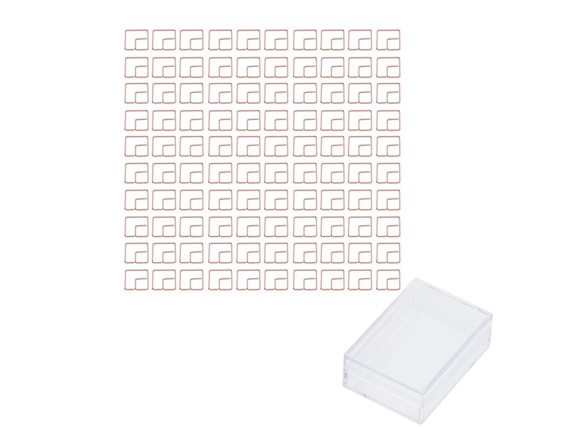 100 Hermosos Clips De Papel Dorados Anti-púrpura Galvanizados Para Oficina, Hogar, Escuela, Cuadrilátero