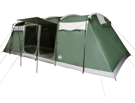 Tienda de campaña familiar túnel 8 personas VIDAXL impermeable verde