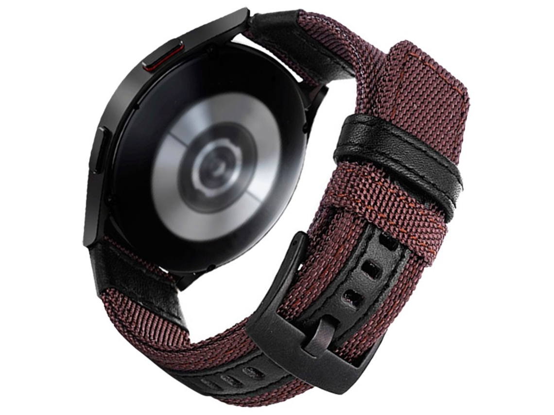 Correa Universal De Nylon Ajustable De 20 Mm Café Para Smartwatch Xiaomi/Amazfit/Samsung/Huawei/Realme/Ticwatch Oem