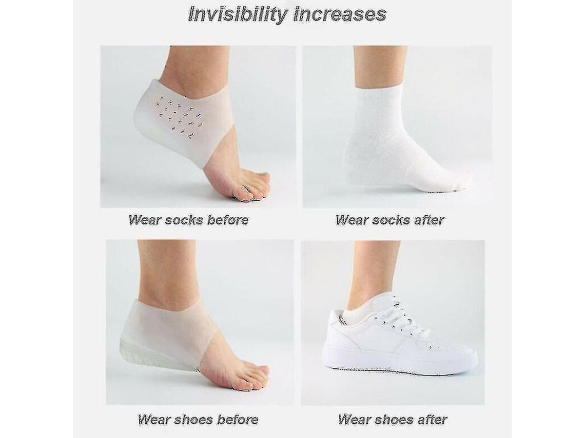 Plantillas Invisibles De 5 Cm Para Aumentar La Altura Del Pie, Con Capa De Silicona, Para Zapatos De Hombre Y Mujer.