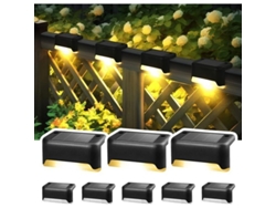 Juego De 8 Luces Solares Impermeables Para Vallas, Escaleras Y Patios.