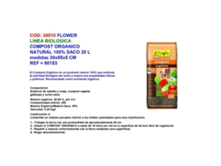Flower compost organico natural saco 20 l (30x55x5 cm) 80153