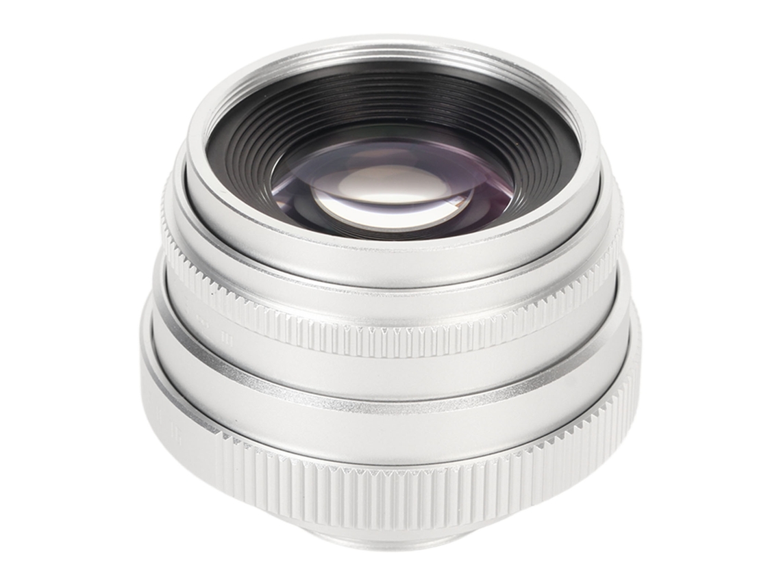 Objetivo Fijo Manual De 35 Mm F1.6 De Gran Apertura Con Montura C Para Cámaras Sin Espejo, Color Plata.
