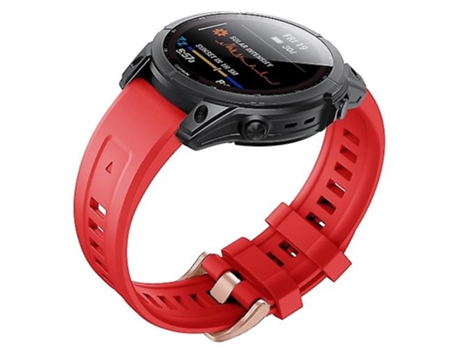 Correa Smartwatch Correa De Reloj Con Hebilla De Silicona En Oro Rosa Para Garmin Fenix 7S Rojo VENISYMLIS