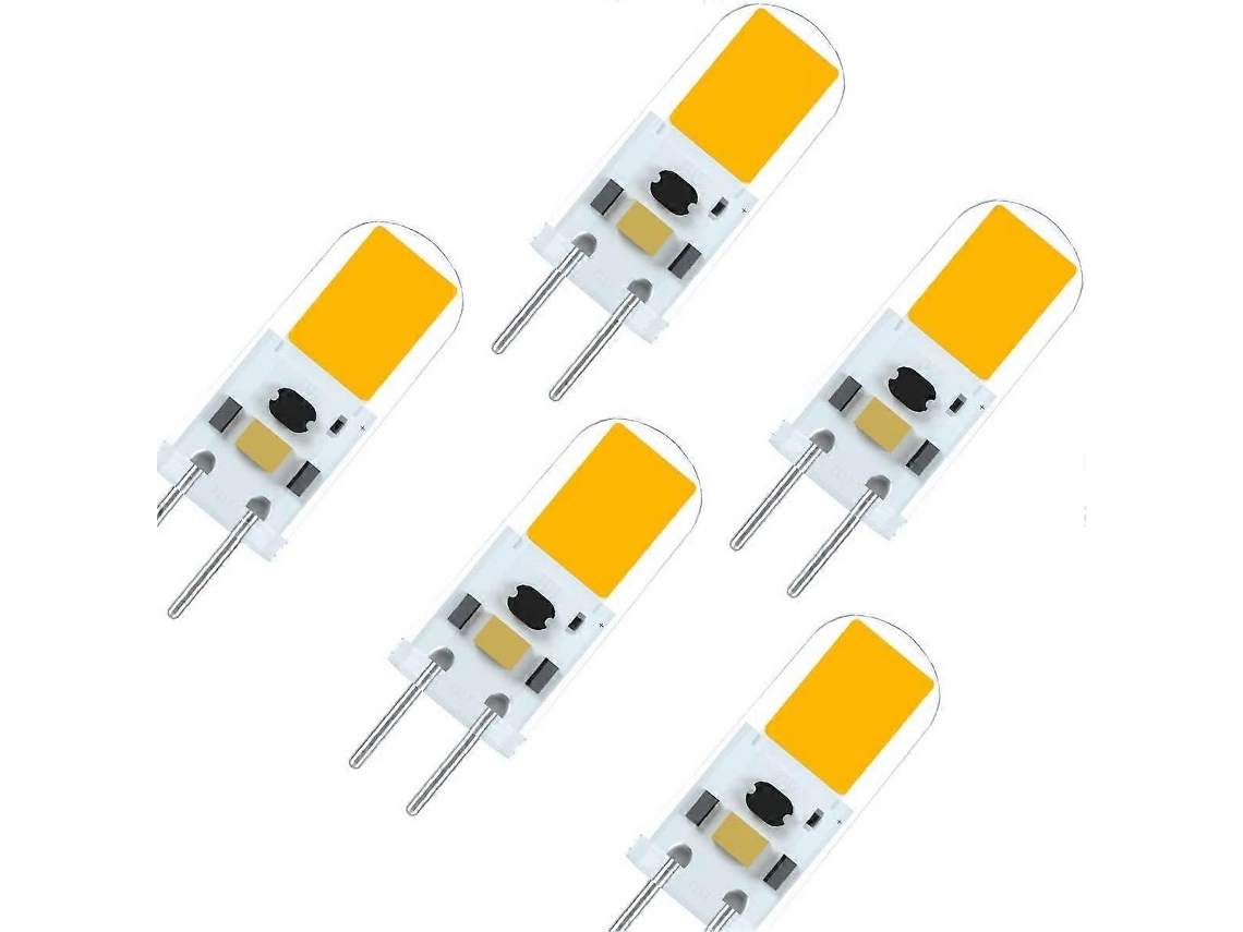 Omni-bombilla Led G6.35 Gy6.35 2w 12v Alta Brillo Equivalente 20w Halógeno Luz Blanca Cálida 3000k (5 Paquetes)