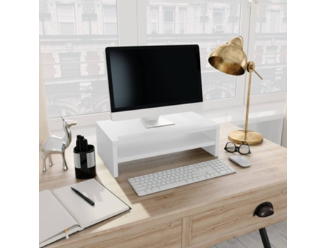 Soporte para Monitores (42 x 24 x 13 - Contrachapada - Blanco)