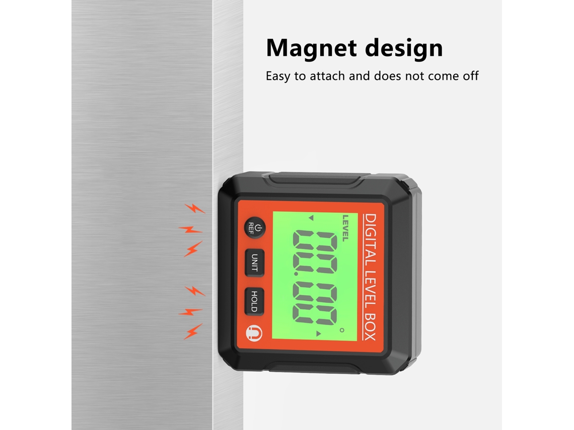 Inclinómetro Digital Magnético 3 En 1: Medidor De Nivel Y Ángulo De 4*90° - Pantalla Lcd Versátil