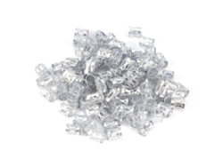 100 piezas/bolsa de anillos trenzados coloridos, accesorios para el cabello (plata)