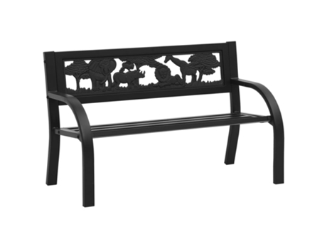 MAISON EXCLUSIVE Banco de jardín para niños de acero 86 cm