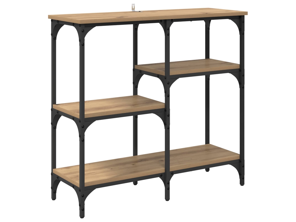 Maison Exclusive - Mesa Consola Con Estante Roble Artesanal 80 X 29 X 75 Cm