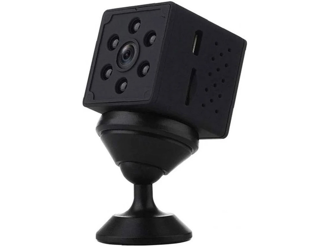 Minicámara espía Bestvite Q15 HD para interiores y exteriores con visión nocturna y detección de movimiento, pequeña (negra)