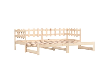 Sofá Cama VIDAXL Marrón Madera (203.5x98x68.5 cm)