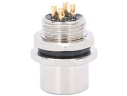 Conector De Rosca M12 Impermeable Para Montaje En Panel Frontal (accesorios Eléctricos)