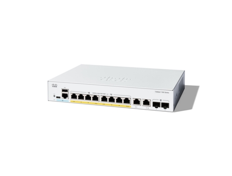 Switch CISCO C1300-8FP-2G (Gris - RJ45 - PoE x 1 - SFP)