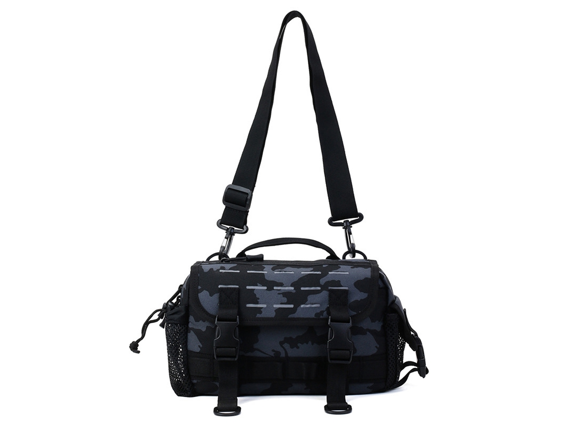 Bolsa De Pesca Para Exteriores Con Espacio De Almacenamiento Para Equipo De Pesca, Cinturón Cruzado, Mochila Para Pesca, Caza, Senderismo Y Acampada.