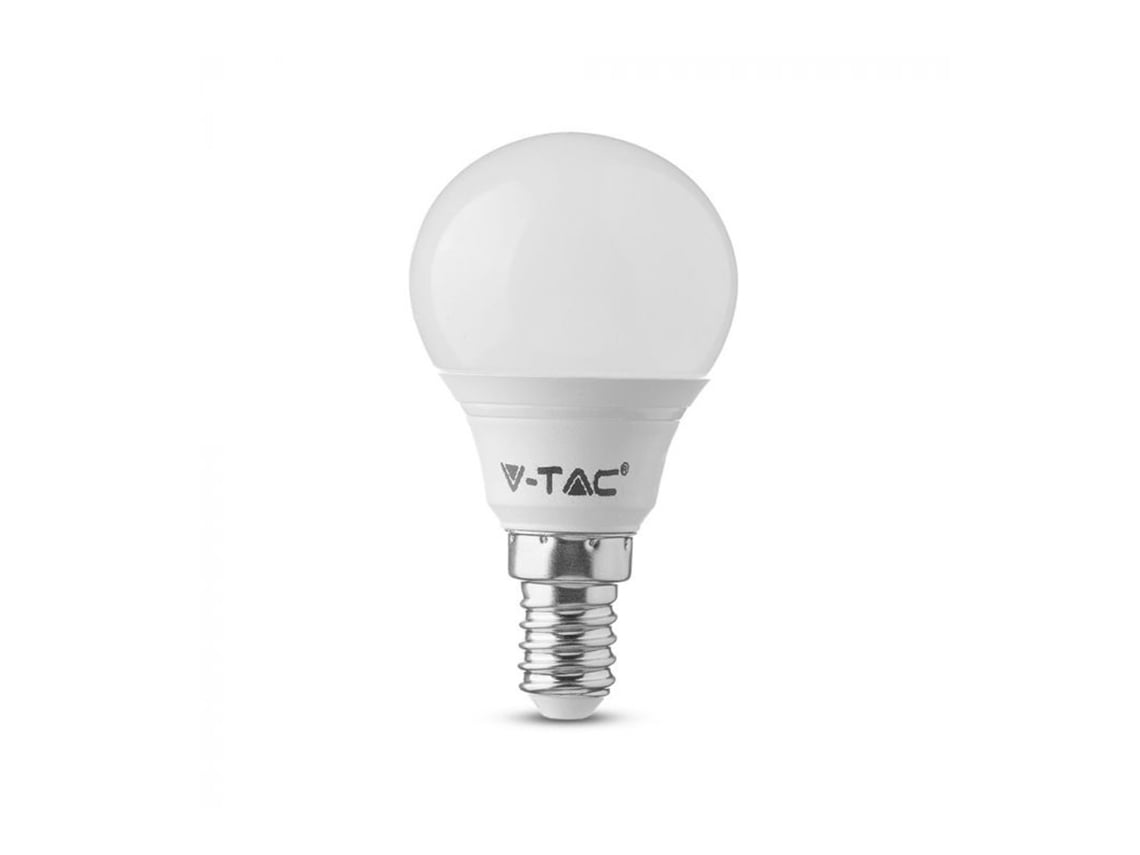 Bombilla LED de plástico de 4,5 W, 4500 K, E14, P45, V tac VTAC