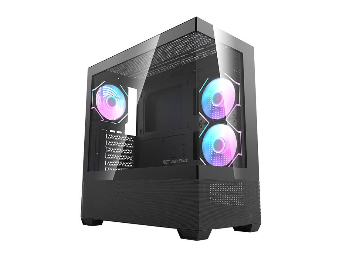 Caja para computadora Darkflash DS900 Air con 6 ventiladores ARGB (negra)