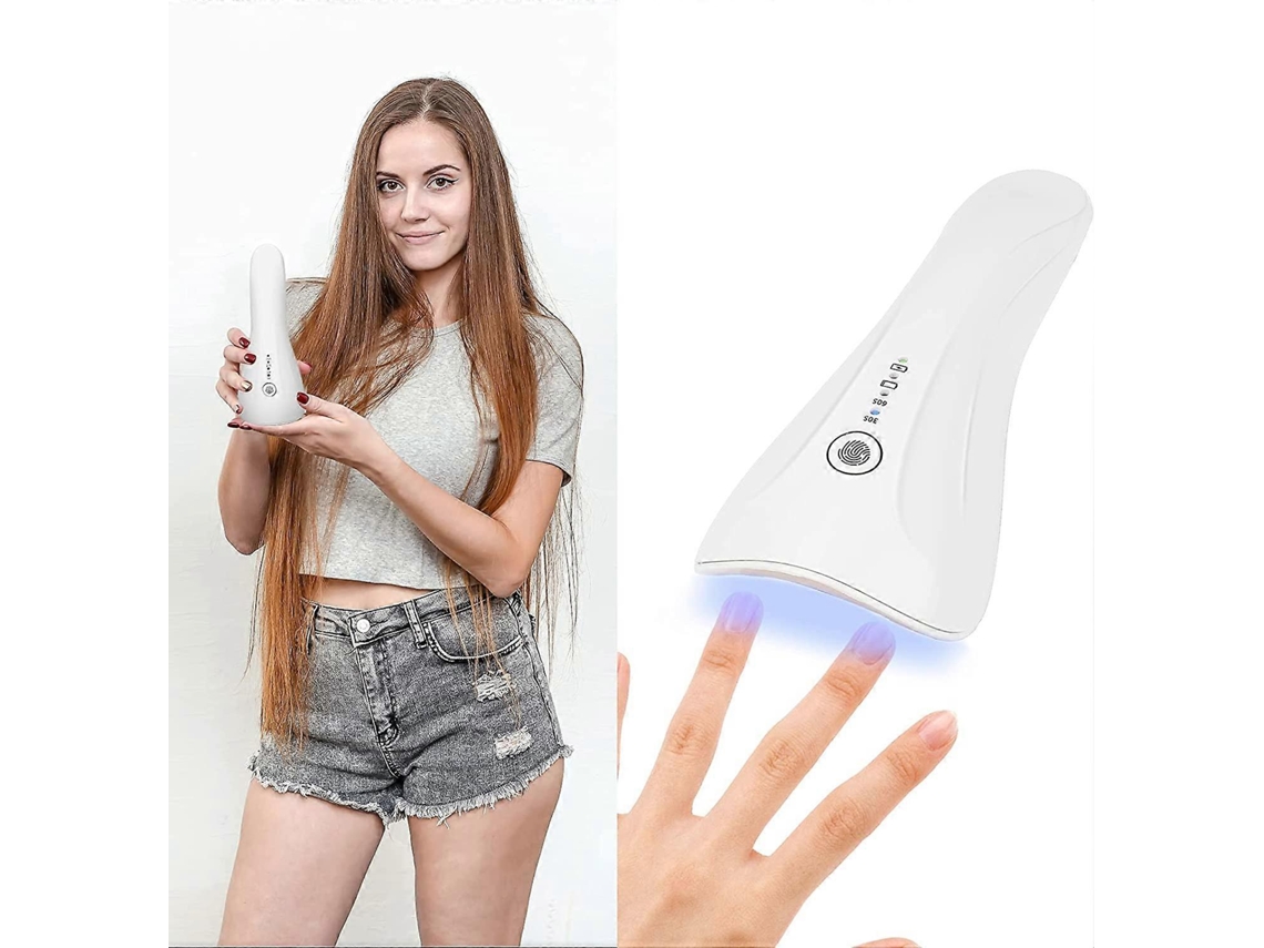 Mini lámpara de uñas UV LED portátil con lámpara de gel sensible al tacto y secador de uñas profesional recargable de 5 W (5 W)
