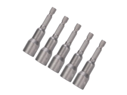 5 Piezas De Broca De Destornillador Magnética De Acero Cromo Vanadio Con Soplador Fuerte 65mmx1/4x6.0