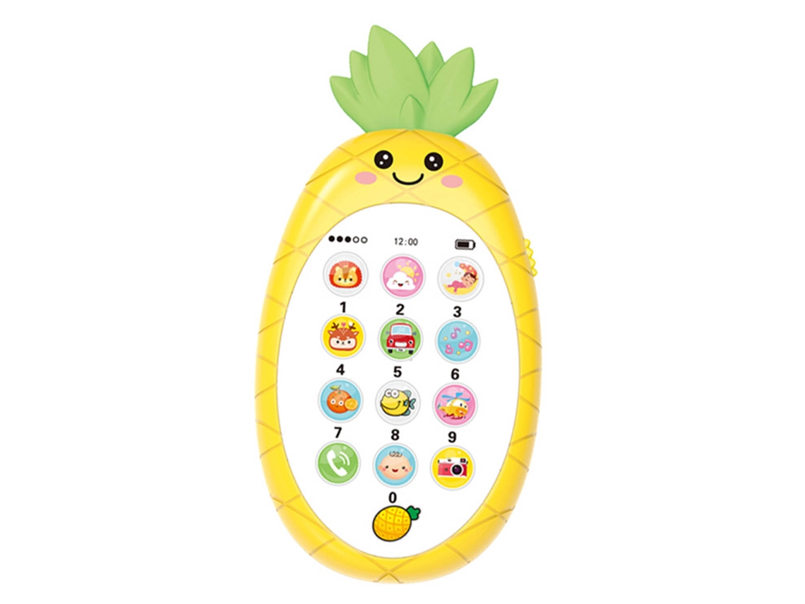 Teléfono Móvil Musical Para Bebés Con Diseño De Piña, De Silicona Masticable.