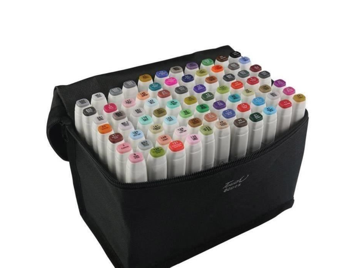 Conjunto De Marcadores Touchfive De 80 Marcadores De Alcohol De Punta Doble Animación Arte Boceto Th230 B20338