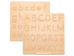 Tablero De Madera Para Trazar El Alfabeto - Letras - Práctica De Escritura - Aprendizaje Infantil