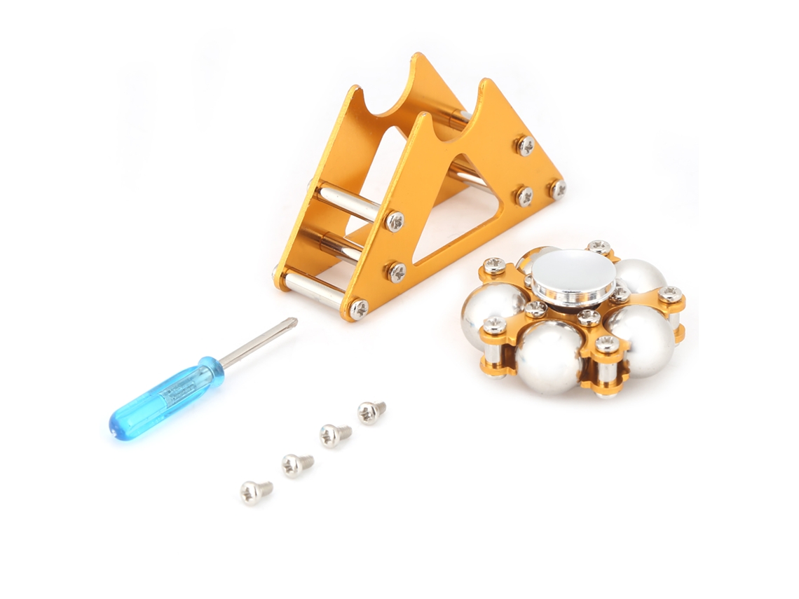 Ymsl Gyroscopio De Rueda De Aleación De Aluminio Amarillo Con Trípode Juguete Para Mano Antiestrés Para Niños Y Adultos Hxl